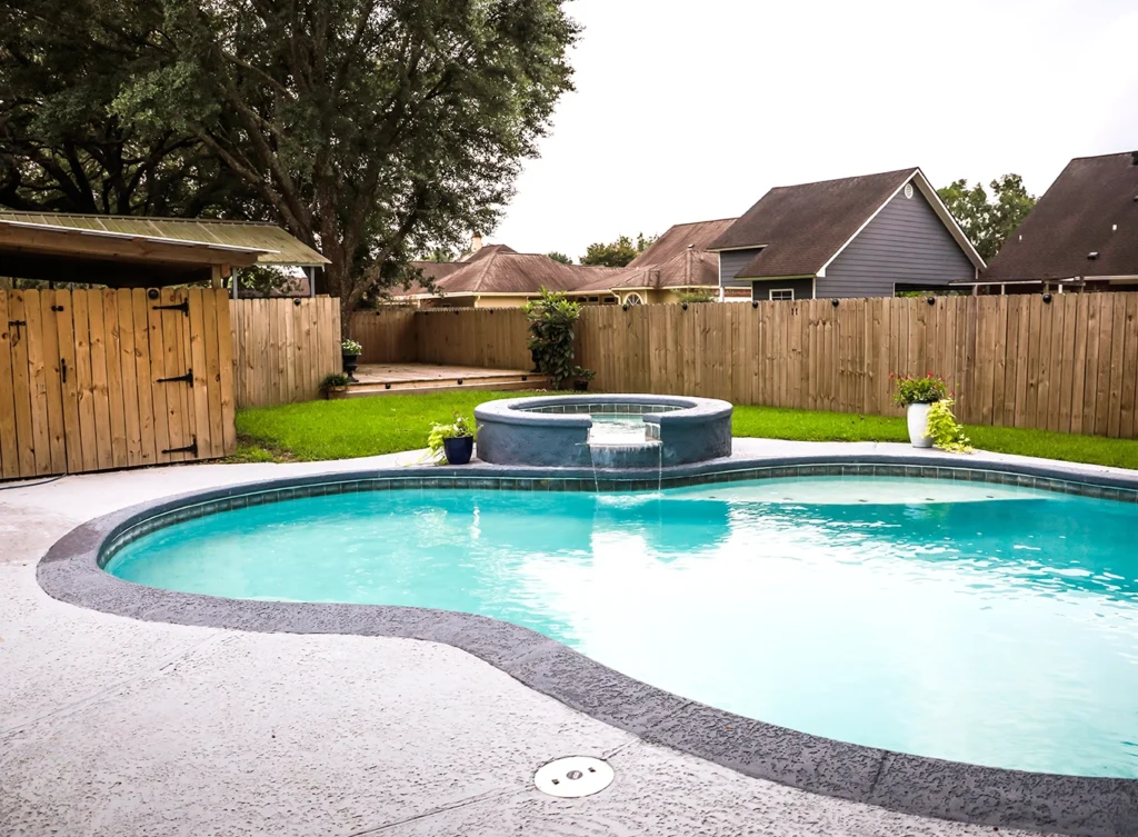 concrete pool deck installation in pana illinois