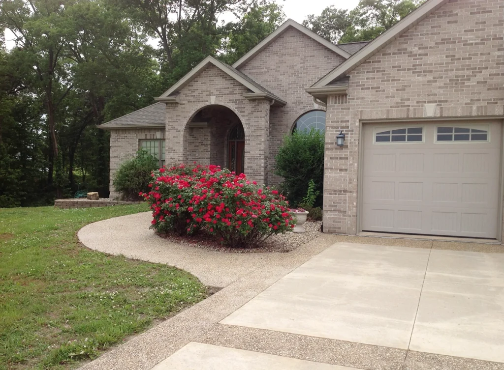 residential concrete driveway installation in central il