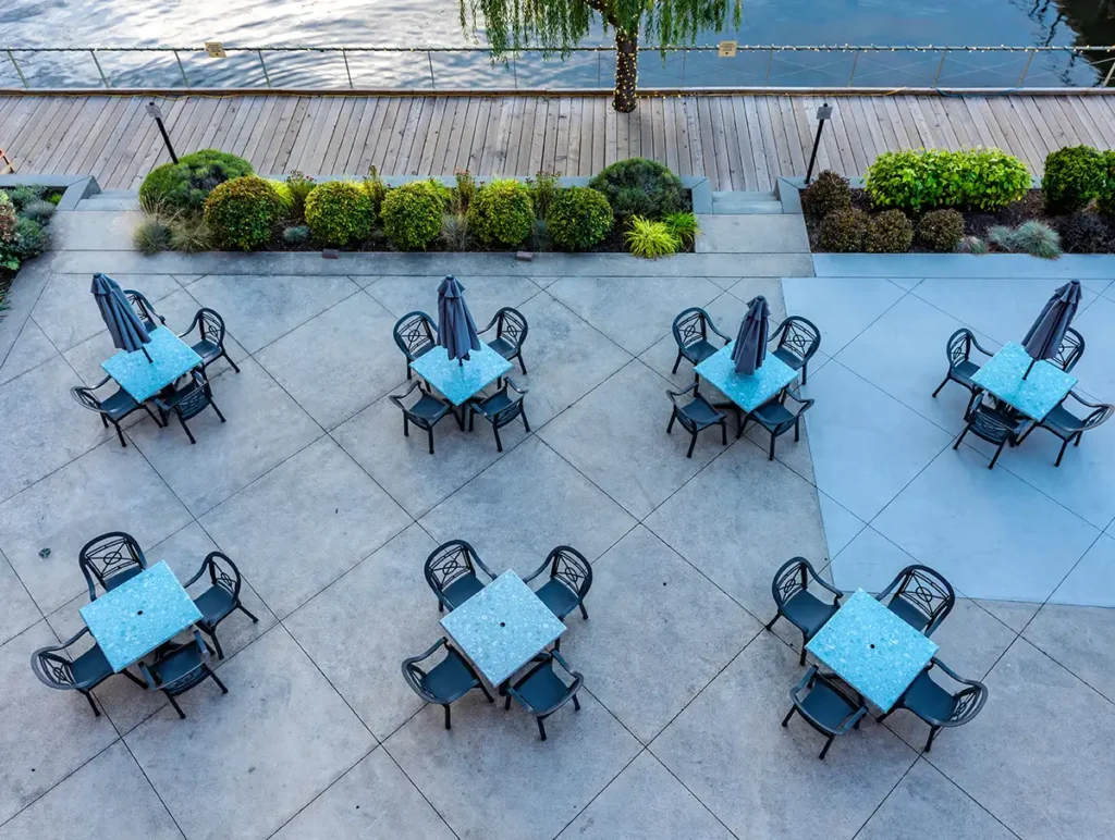Commercial concrete services - Restaurant patio - Pana IL